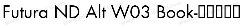 Futura ND Alt W03 Book字体转换